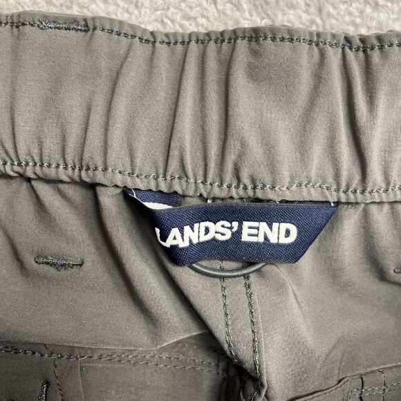 NEW LANDS' END Cargo Men's 32 Outrigger Hiking Outdoor Pants Gray Raw hem - Picture 4 of 10